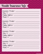 Health Insurance Info - Pink Chevron Thumbnail
